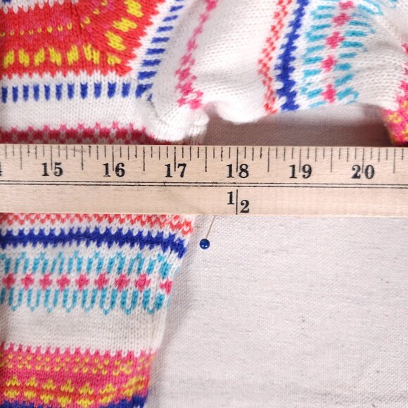 Talbots Fair Isle Nylon Lambswool Blend Knit Sweater Womens Medium Cottagecore - Picture 5 of 13